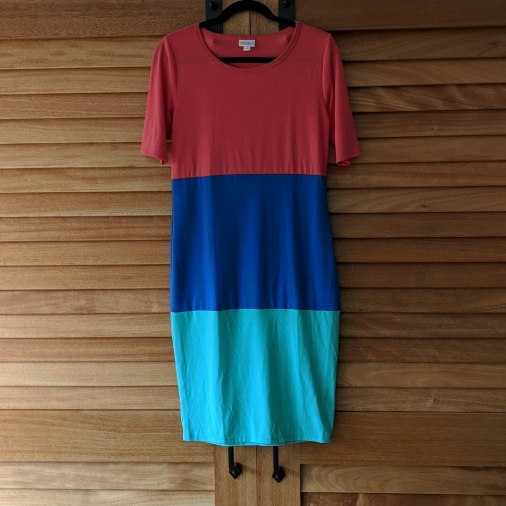 LulaRoe Julia colorblock dress